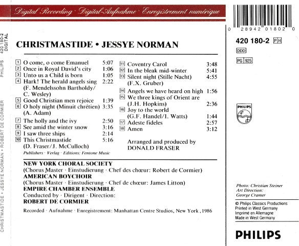 Jessye Norman : Christmastide (CD)