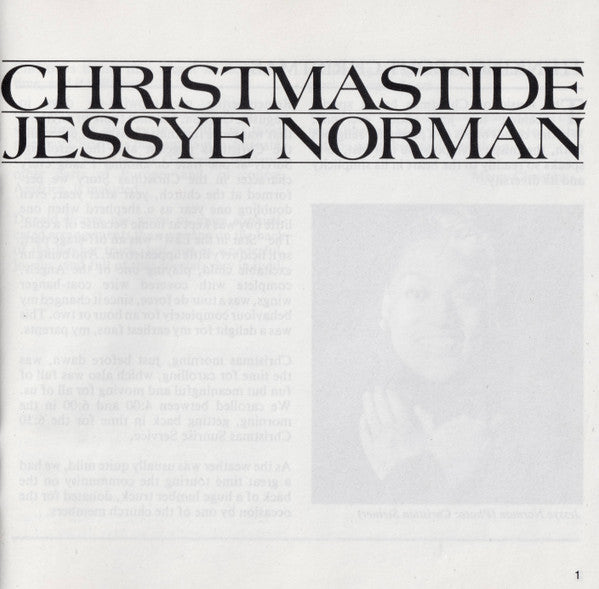 Jessye Norman : Christmastide (CD)