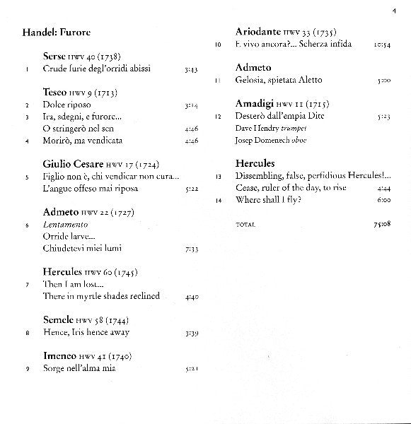 Georg Friedrich Händel - Joyce DiDonato, Les Talens Lyriques, Christophe Rousset : Furore (Opera Arias) (CD, Club)