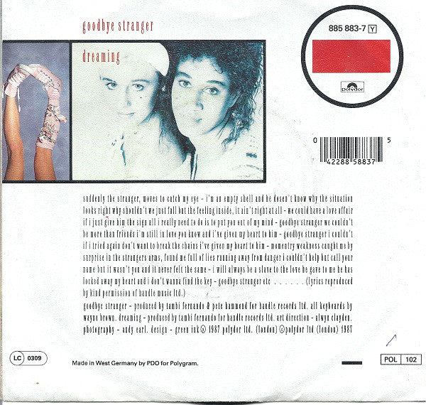 Pepsi & Shirlie : Goodbye Stranger (7", Single)