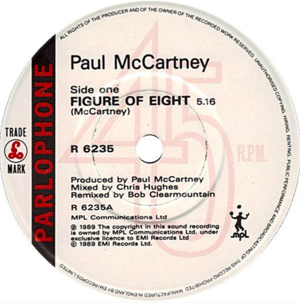 Paul McCartney : Figure Of Eight / Ou Est Le Soleil? (7", Single, Pap)