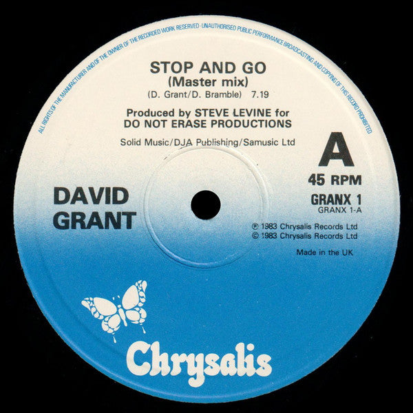 David Grant : Stop And Go (Master Mix) (12")