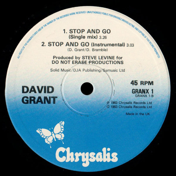 David Grant : Stop And Go (Master Mix) (12")