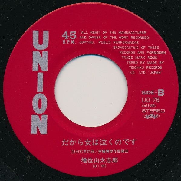 増位山太志郎 : そんなナイト・パブ (7", Single)