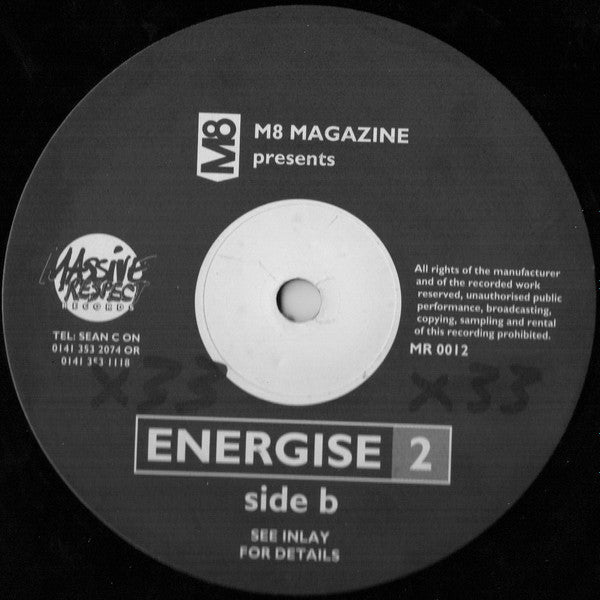 Various : M8 Magazine Presents Energise 2 (2xLP, Comp)