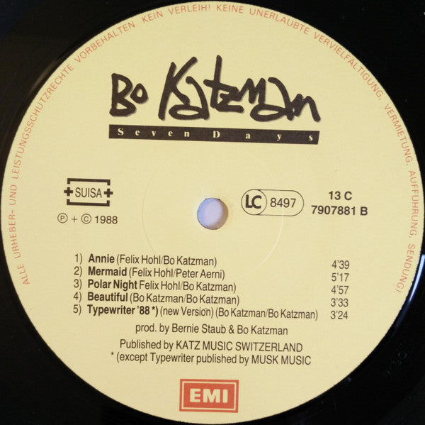 Bo Katzman : Seven Days (LP, Album)