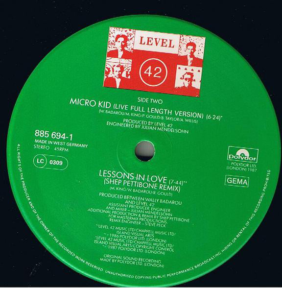 Level 42 : To Be With You Again (12")