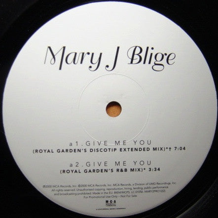 Mary J. Blige : Give Me You (12", Promo)