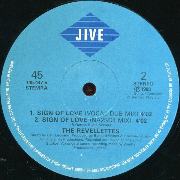 The Revellettes : Sign Of Love (12")