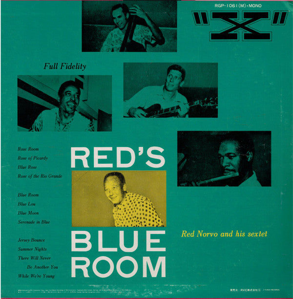 Red Norvo And His Sextet* : Red's Rose Room - Red's Blue Room (LP, Album, Mono, RE)