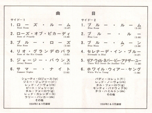 Red Norvo And His Sextet* : Red's Rose Room - Red's Blue Room (LP, Album, Mono, RE)