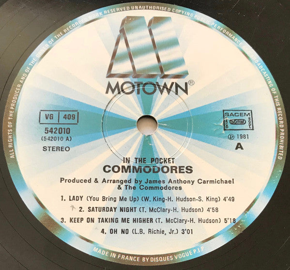 Commodores : In The Pocket (LP, Album)