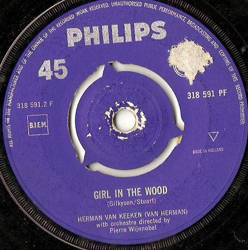 Herman van Keeken With Orchestra Directed By Pierre Wijnnobel* : Hello Mary Lou (7", Single, Pus)