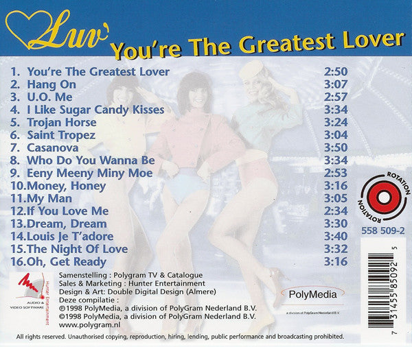 Luv' : You're The Greatest Lover (CD, Comp)