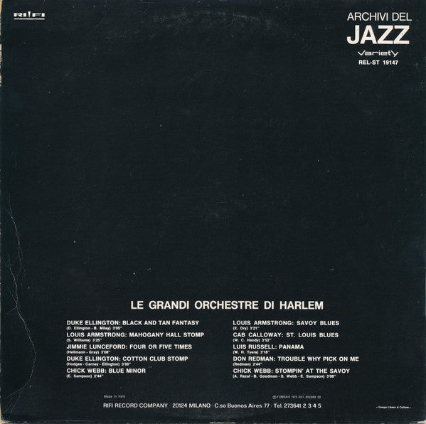 Various : Le Grandi Orchestre Di Harlem (LP, Comp)