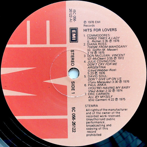 Various : Hits For Lovers (LP, Comp)
