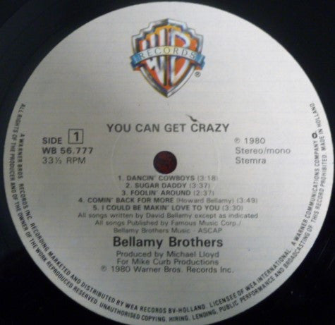 Bellamy Brothers : You Can Get Crazy (LP, Album)