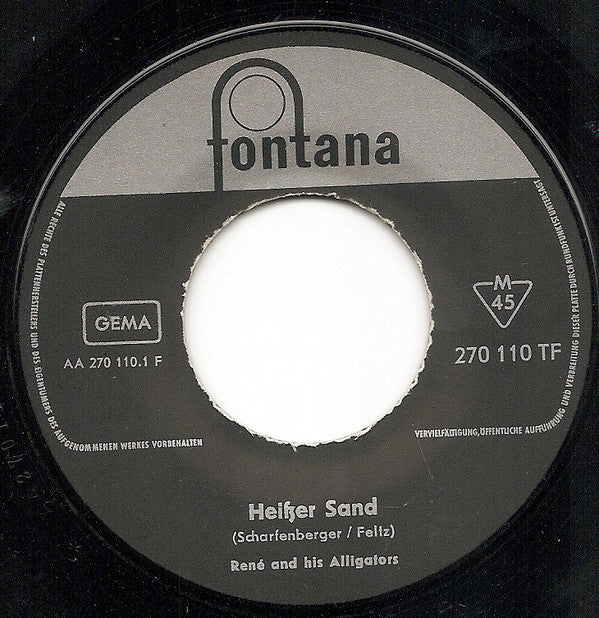 René And His Alligators / Die Cubanitos : Heißer Sand / Invitation (7", Single, Mono)
