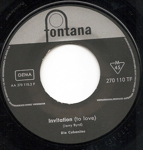 René And His Alligators / Die Cubanitos : Heißer Sand / Invitation (7", Single, Mono)