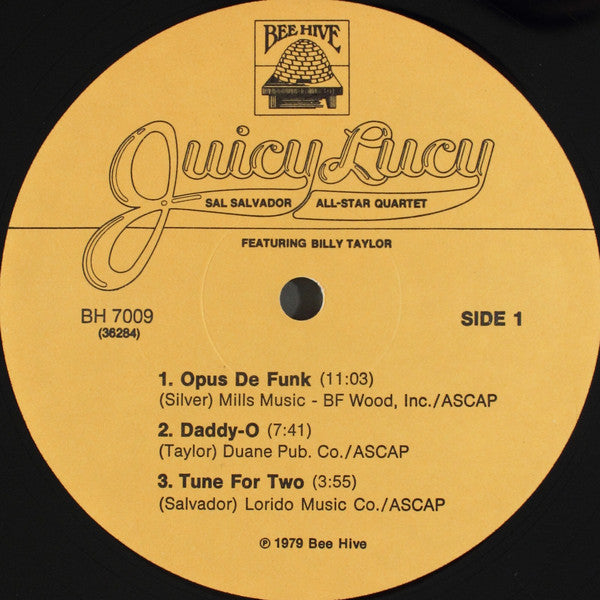Sal Salvador Quartet Featuring Billy Taylor : Juicy Lucy (LP)