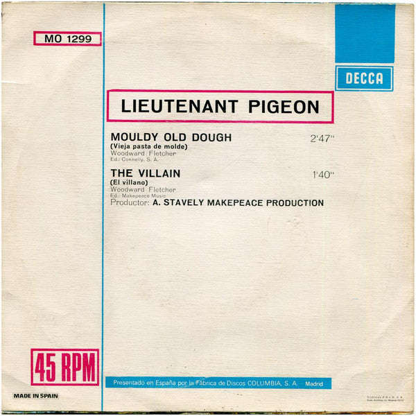 Lieutenant Pigeon : Mouldy Old Dough (7", Single)
