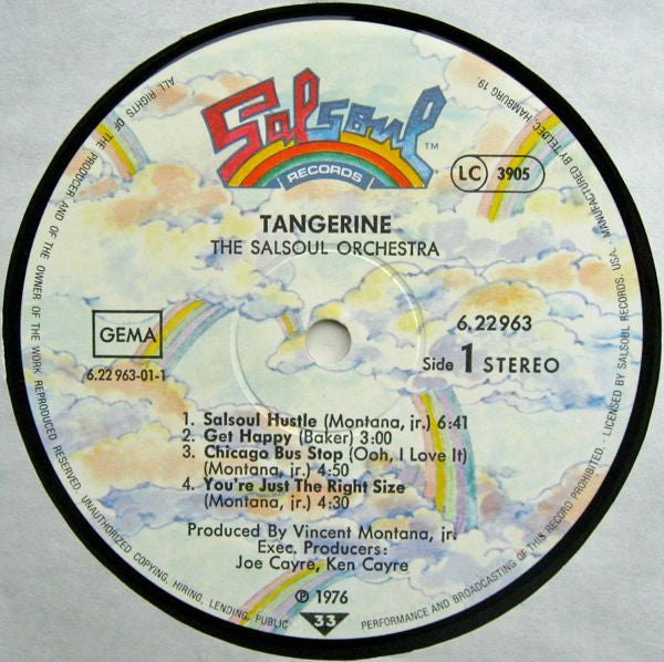 The Salsoul Orchestra : Tangerine (LP, Album)