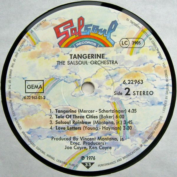 The Salsoul Orchestra : Tangerine (LP, Album)