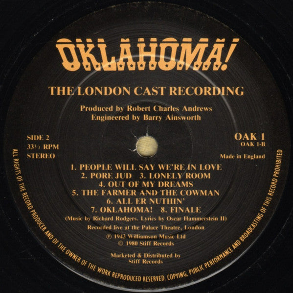 Rodgers & Hammerstein : Oklahoma! Live At The Palace (London Cast Recording) (LP)