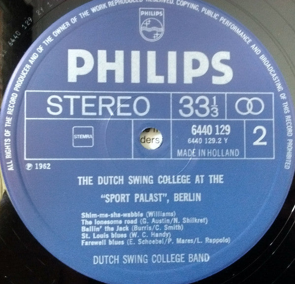 The Dutch Swing College Band : Dutch Swing College At The "Sport Palast", Berlin (LP, RP)