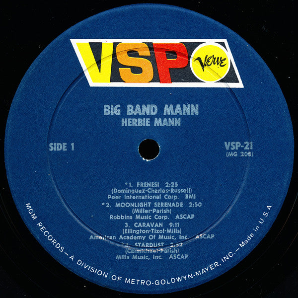 Herbie Mann : Big Band Mann (LP, Comp, Mono, RP)