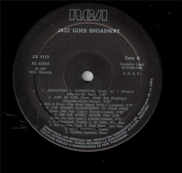Various : Jazz Goes Broadway (LP, Album, RE)