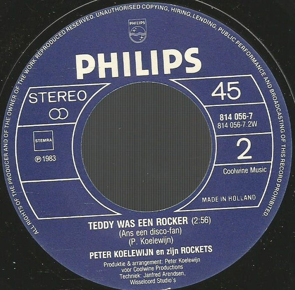 Peter Koelewijn & Zijn Rockets : Een Hete Zomer (7", Single)