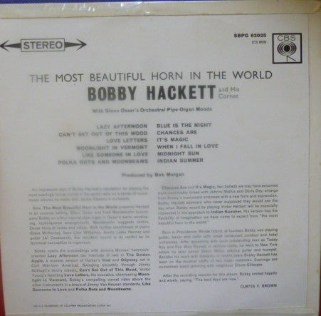 Bobby Hackett : The Most Beautiful Horn In The World (LP, Album)