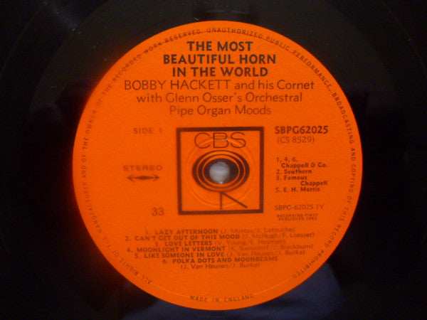 Bobby Hackett : The Most Beautiful Horn In The World (LP, Album)
