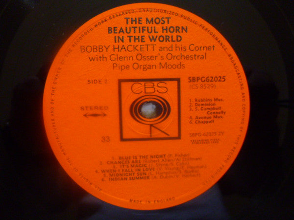 Bobby Hackett : The Most Beautiful Horn In The World (LP, Album)