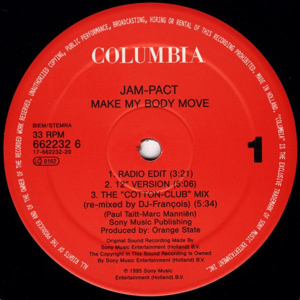 Jam-Pact : Make My Body Move (12")