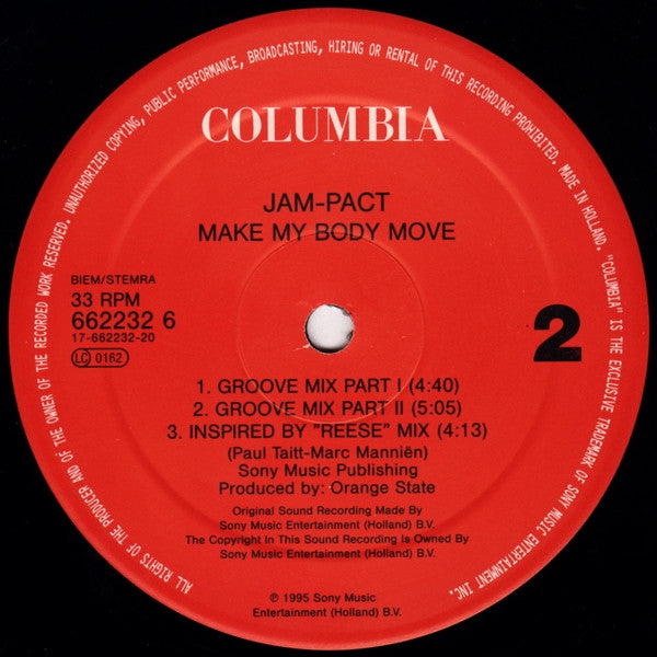 Jam-Pact : Make My Body Move (12")