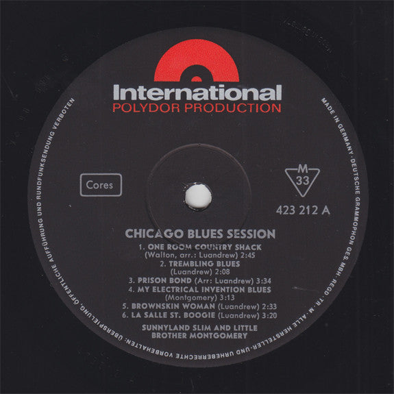 Sunnyland Slim And Little Brother Montgomery : Chicago Blues Session (LP, Album, Mono, RE)