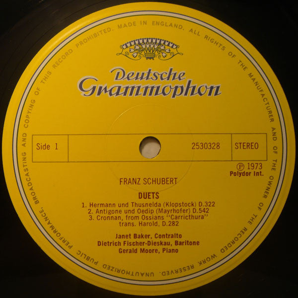 Franz Schubert / Janet Baker / Dietrich Fischer-Dieskau / RIAS-Kammerchor / Gerald Moore : Duette (LP)
