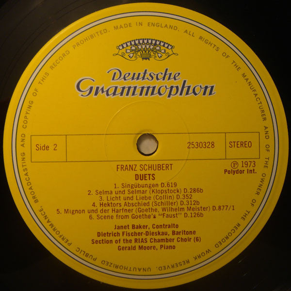 Franz Schubert / Janet Baker / Dietrich Fischer-Dieskau / RIAS-Kammerchor / Gerald Moore : Duette (LP)