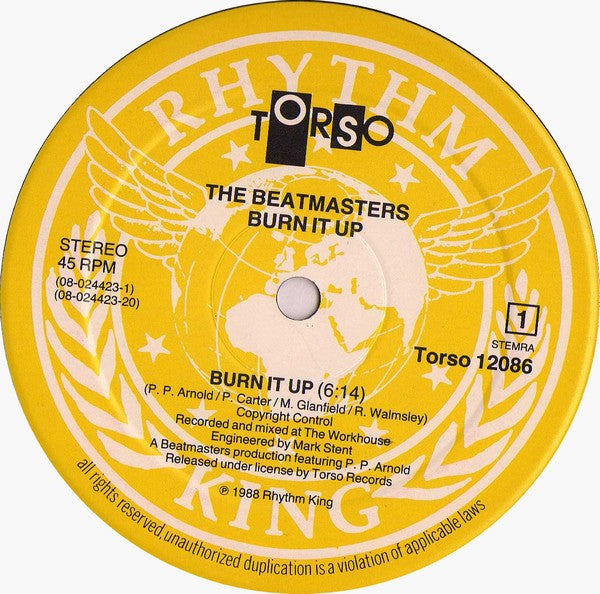 The Beatmasters with P.P. Arnold : Burn It Up (12")