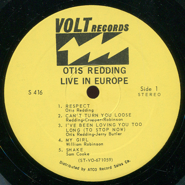 Otis Redding : Otis Redding Live In Europe (LP, Album, Pre)