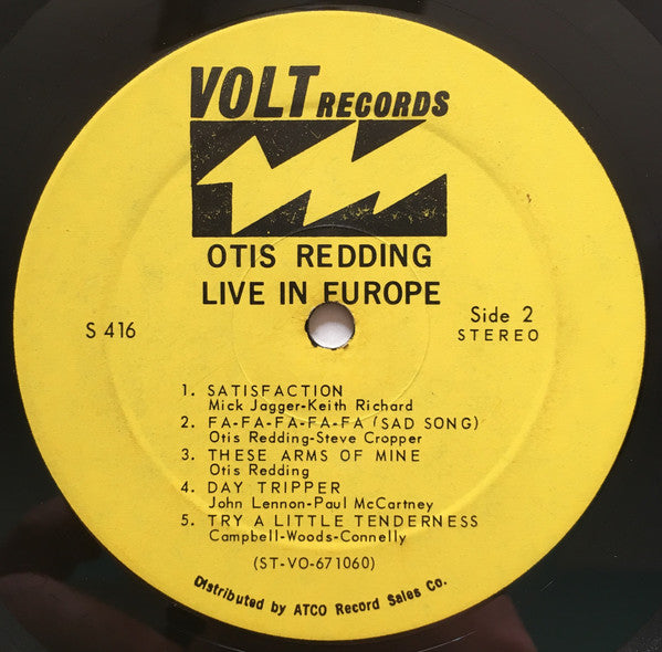 Otis Redding : Otis Redding Live In Europe (LP, Album, Pre)