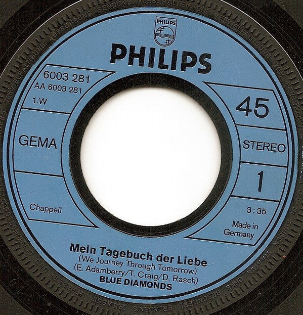 The Blue Diamonds : Mein Tagebuch Der Liebe (7", Single)