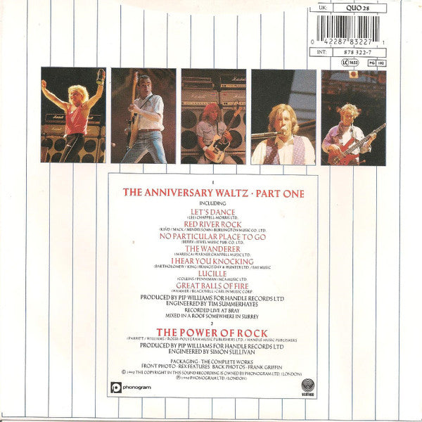 Status Quo : The Anniversary Waltz (7", Single)