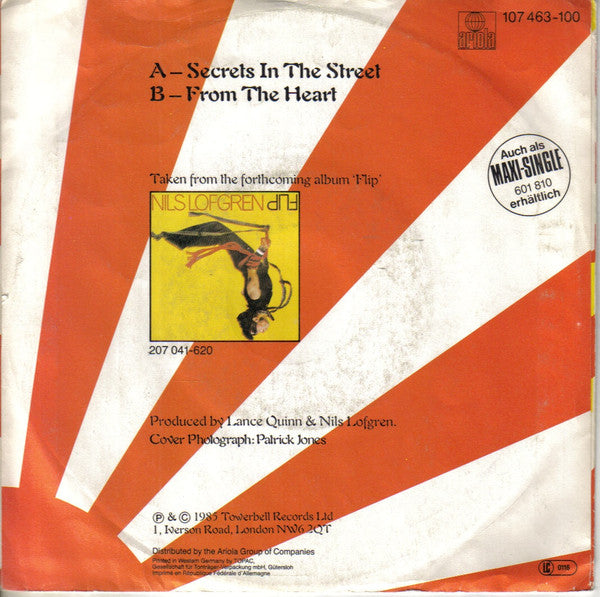 Nils Lofgren : Secrets In The Street (7", Single)