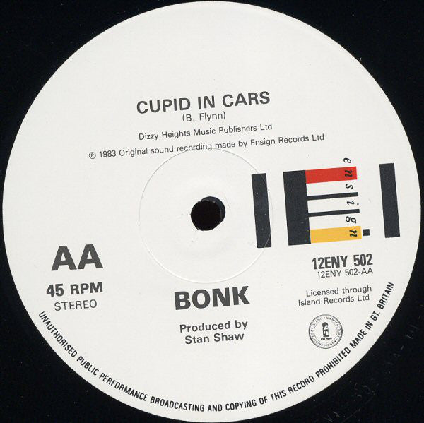 Bonk : Car Jam / Cupid In Cars (12")