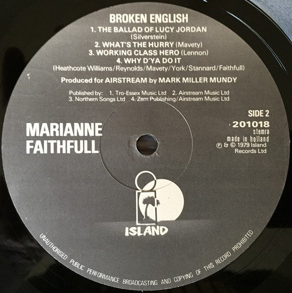 Marianne Faithfull : Broken English (LP, Album)