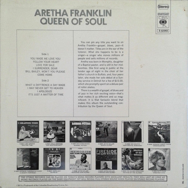 Aretha Franklin : Queen Of Soul (LP, Comp)