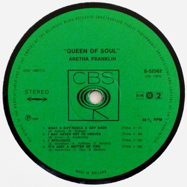 Aretha Franklin : Queen Of Soul (LP, Comp)